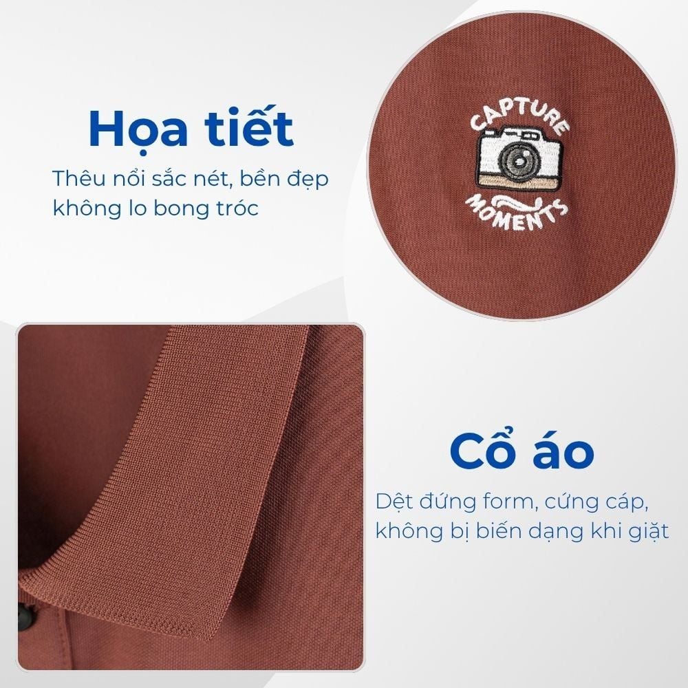 Mô tả chi tiết áo polo cam big size nam Akyoo