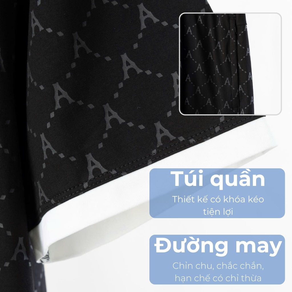 Mô tả set bộ thun đen in big size nam Akyoo