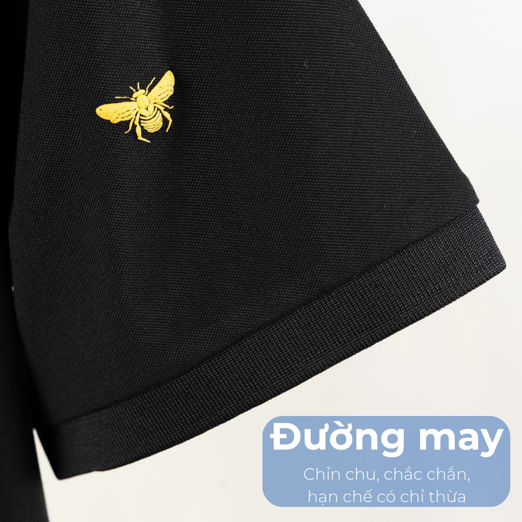Mô tả chi tiết áo polo đen a5 big size nam Akyoo