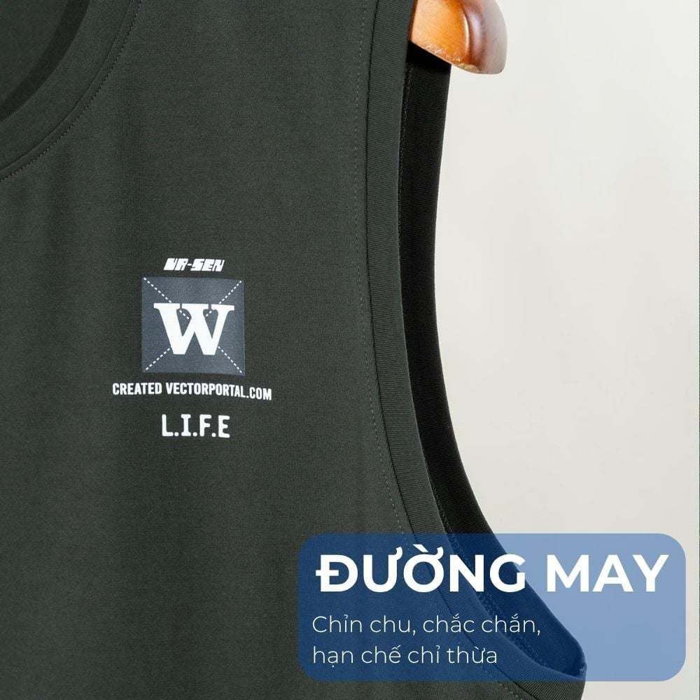 Mô tả chi tiết áo ba lỗ cotton ghi big size nam Akyoo