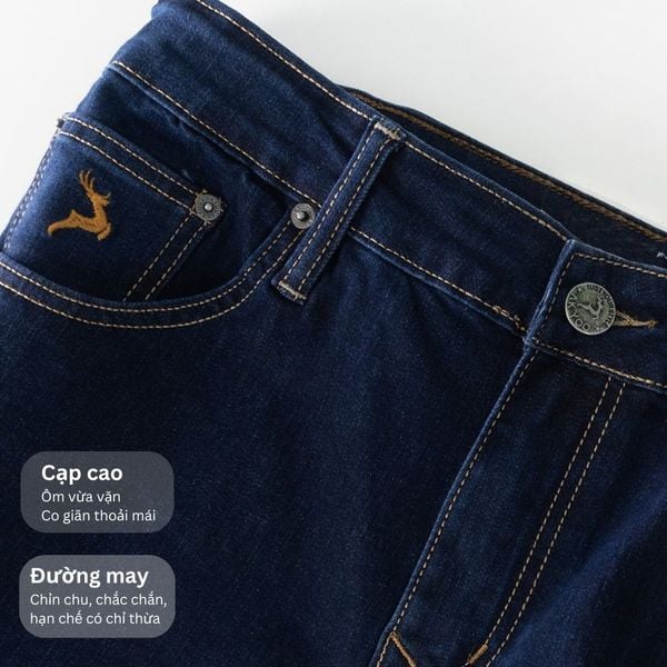 Mô tả cạp quần jean xanh xước big size nam qj a21