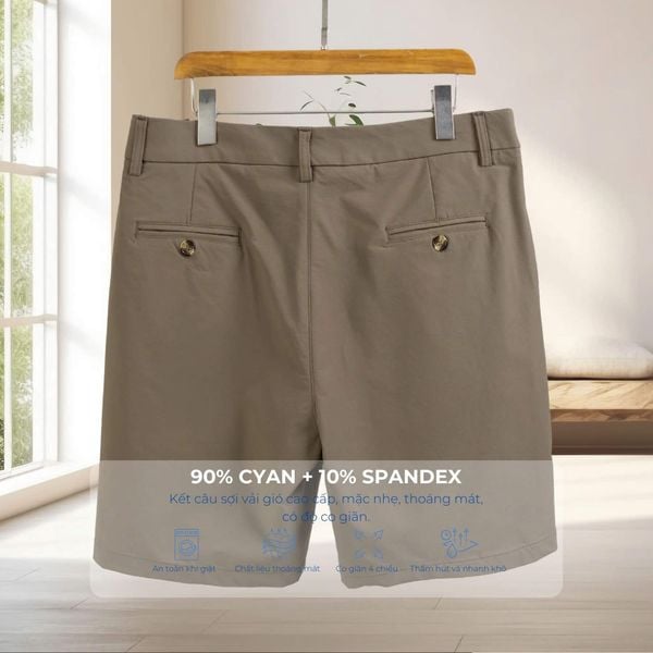 Mô tả chất vải quần short kaki gió big size nam Akyoo