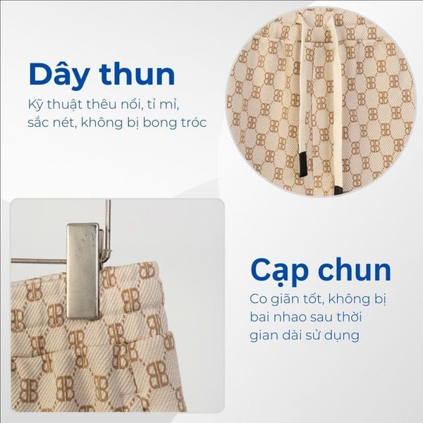 Mô tả chi tiết quần short thun chéo họa tiết big size nam AKYOO 2