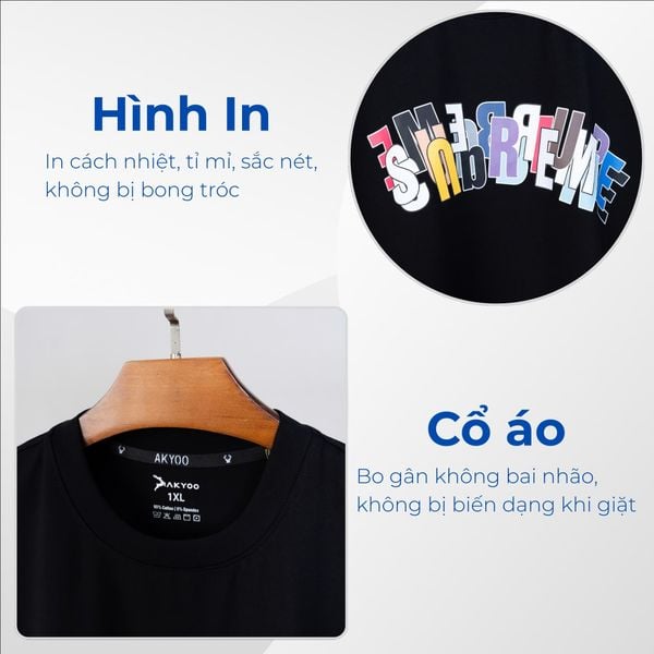 Mô tả hình in và cổ áo thun a8 big size nam Akyoo