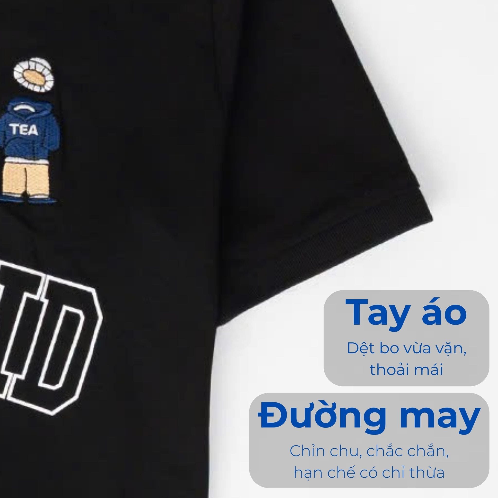 Mô tả tay áo polo đen a7 big size nam Akyoo