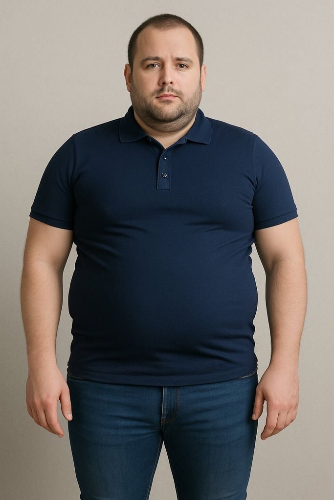Nam giới big size mặc áo bó, cúc căng, quần skinny bó sát