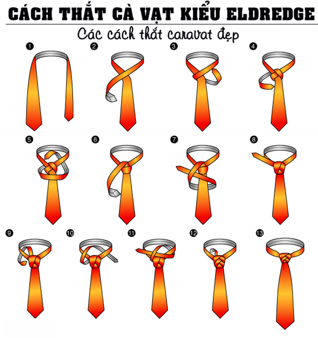 cách thắt cà vạt kiểu Eldredge