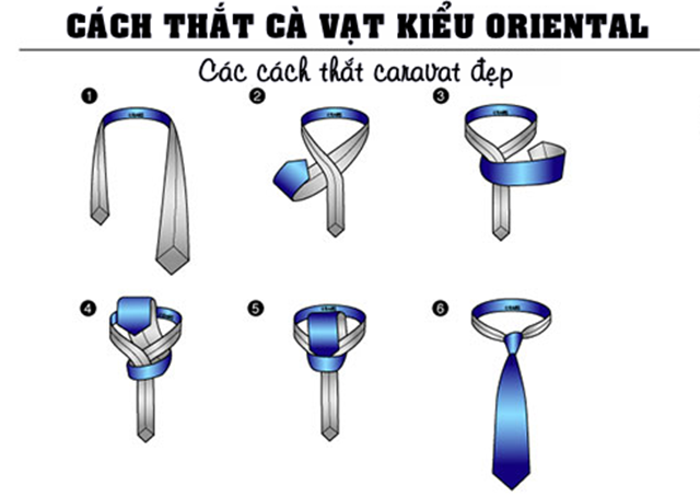 thắt ca vát kiểu Oriental