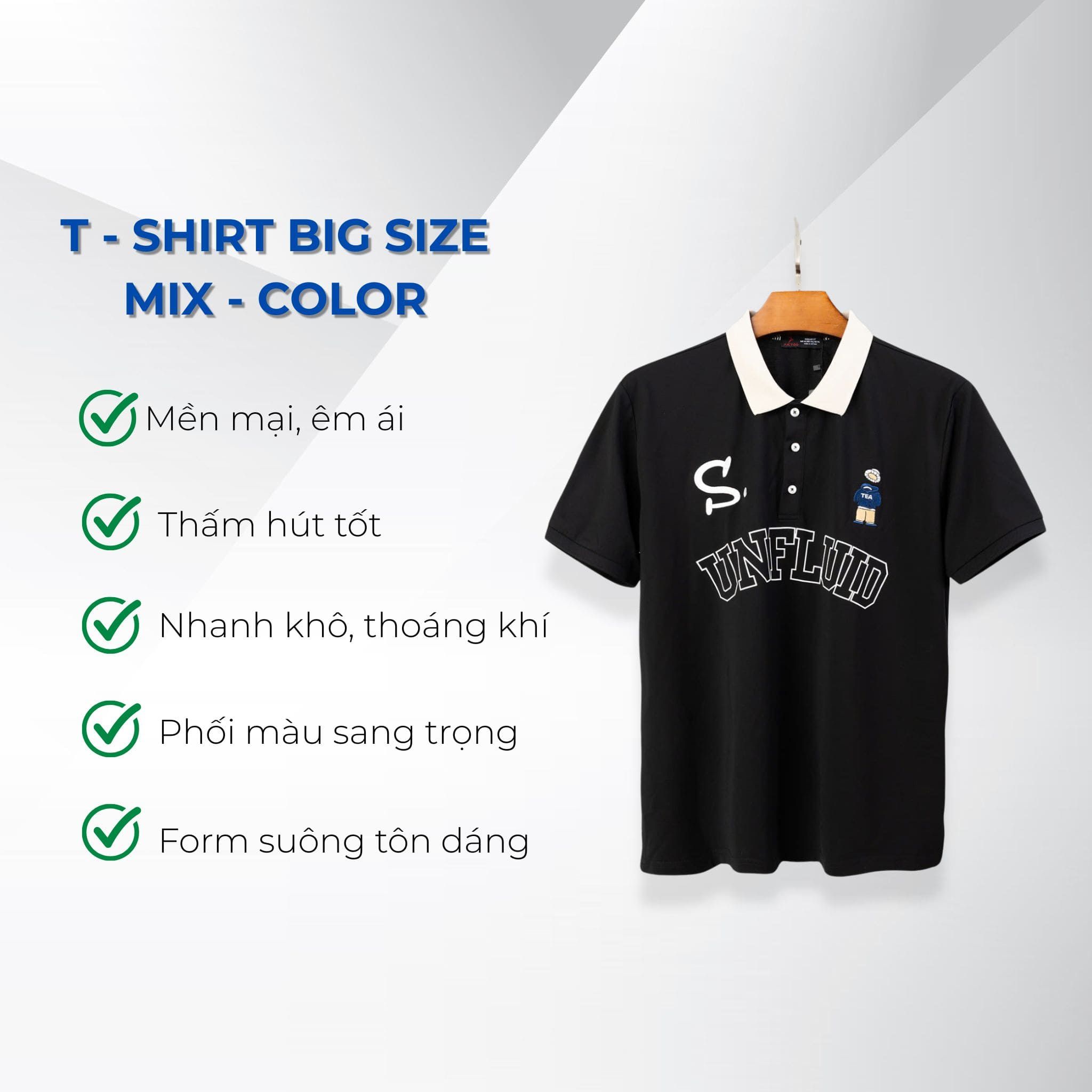 Ưu điểm áo polo đen a7 big size nam Akyoo