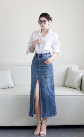 Mix Match chân váy denim