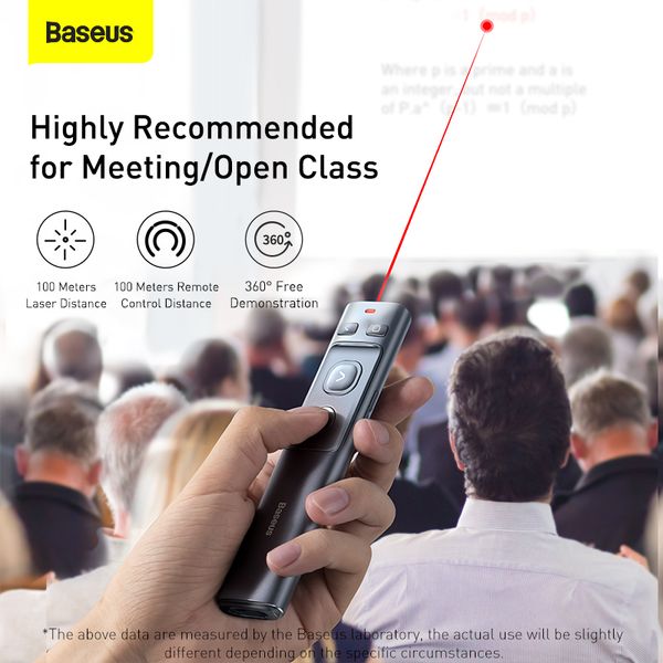Bút Trình Chiếu Baseus Orange Dot Wireless Presenter (Red Laser) - Nâng tầm chuyên nghiệp cho mọi bài thuyết trình với bút trình chiếu <strong>Baseus Orange Dot Wireless Presenter (Red Laser)</strong>. Được thiết kế tối giản và tinh tế, sản phẩm cho phép bạn điều khiển slide một cách mượt mà từ khoảng cách lên đến 100m. Tia laser màu đỏ rõ nét giúp bạn dễ dàng thu hút và định hướng sự chú ý của khán giả vào những điểm quan trọng. Điểm độc đáo nhất là đầu thu 2 trong 1, tích hợp cả cổng USB-A và Type-C, tương thích với mọi loại laptop từ cũ đến mới nhất mà không cần adapter. Với thiết kế cắm là chạy, <strong>Baseus Orange Dot Wireless Presenter (Red Laser)</strong> là công cụ không thể thiếu cho các giảng viên, doanh nhân và bất kỳ ai muốn làm chủ không gian và truyền tải thông điệp một cách tự tin, ấn tượng.