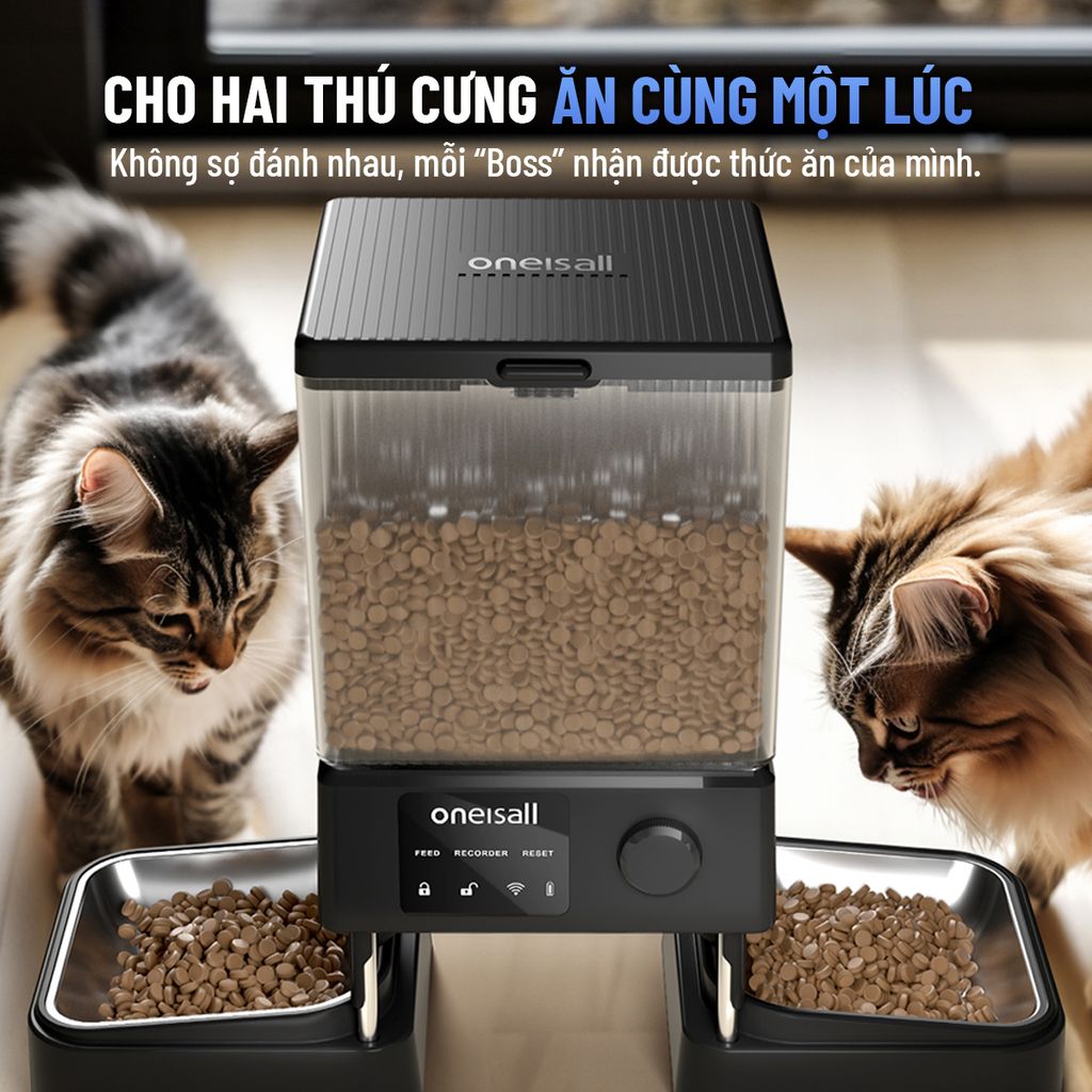 Máy tự động cho thú cưng Oneisall PFD002 Pro - Giải pháp tiện lợi cho việc cho ăn thú cưng