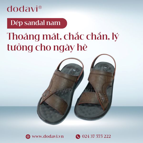 Dép sandal nam – thoáng mát, chắc chắn, lý tưởng cho ngày hè