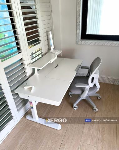 DERGO - Nội thất sức khoẻ - KH: Bùi Thị Thu Hằng (Huế)- Bộ bàn học thông minh H120L + ghế Neo1