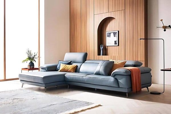 Sofa 3 chỗ ngồi góc da