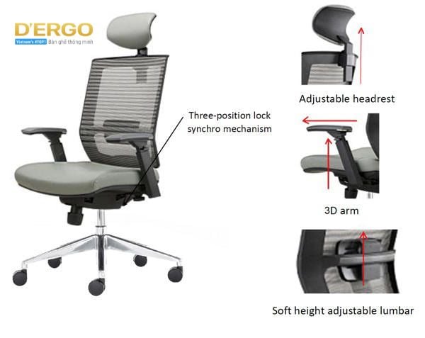 Mẫu ghế Ergonomic office chair Velar X04H-AL