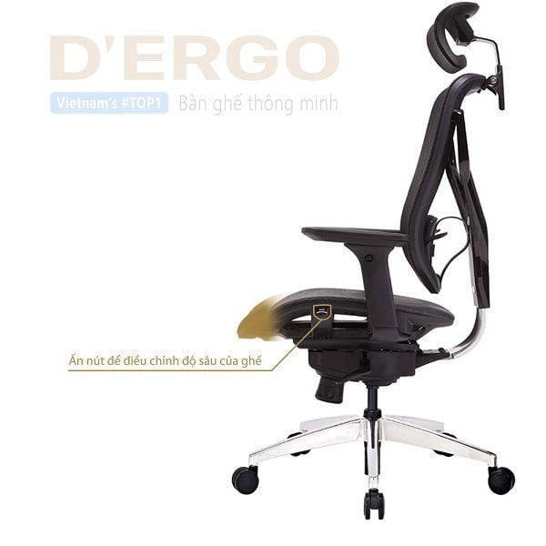 Mẫu ghế Công Thái Học Ergonomic GTChair Vida M