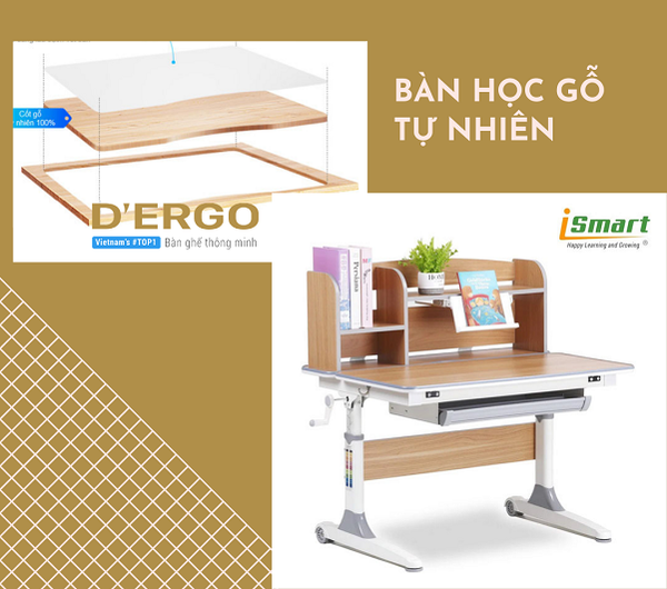 Thương hiệu bàn học gỗ tự nhiên được phụ huynh mua nhiều nhất