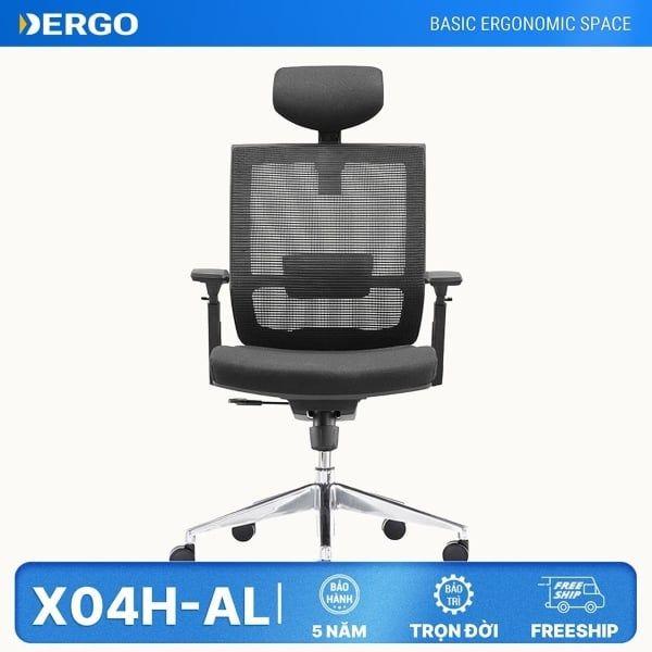Ghế Ergonomic lưng thấp Ergonomic Velar X04H-NL