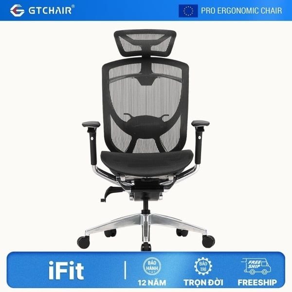 Ghế Ergonomic GTChair IFIT ngả sâu lên đến 160° linh hoạt