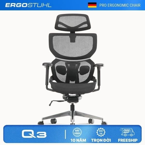Ghế ErgoStuhl Q3 Pro ngả 140°