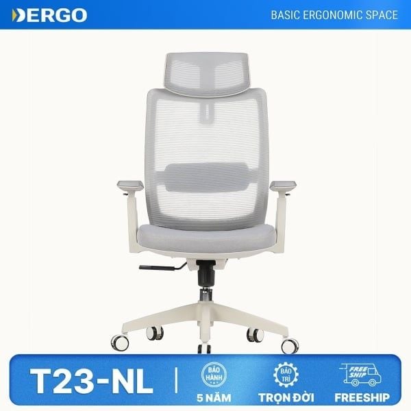 Ghế văn phòng Elegant T23-NL lưng cong ôm sát cố định