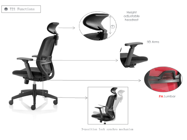 Ergonomic office chair Elegant T21