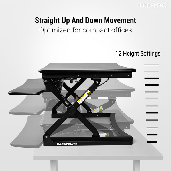Điều chỉnh chiều cao của bàn nâng máy tính linh hoạt. 