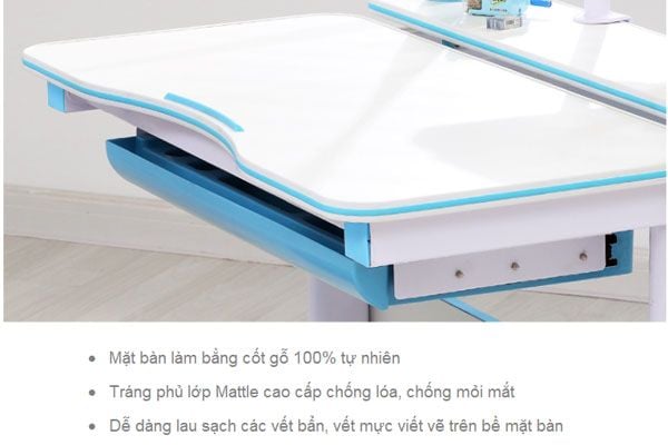 Mẫu bàn học sinh cấp 1 - Chống gù cận hiệu quả - Nhập khẩu châu Âu - Hình 2