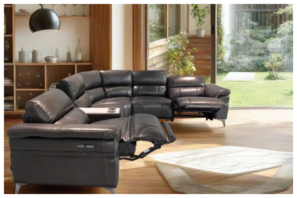 Mẫu ghế sofa da thật cao cấp chữ L