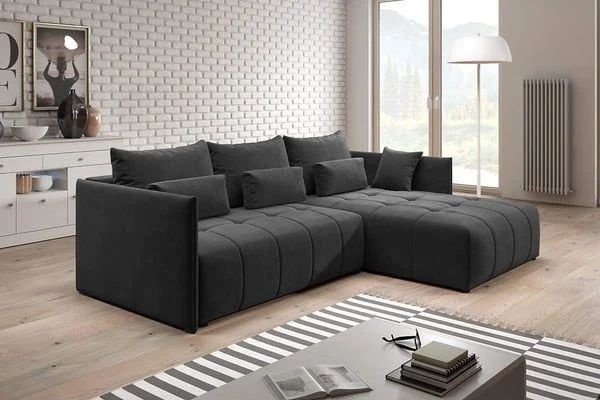 Mẫu sofa giường hiện đại màu đen sang trọng