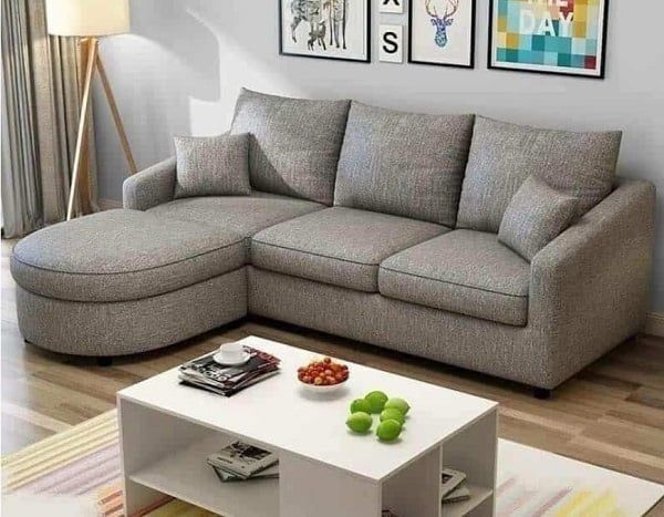 Sofa đặt ở góc tiết kiệm diện tích