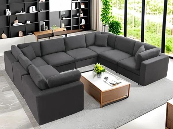Sofa chung cư chữ U hiện đại