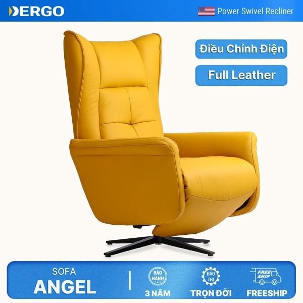 Sofa Angle chỉnh điện làm từ da bò nuôi tại vùng khí hậu lạnh ở Nam Mỹ và Bắc Âu
