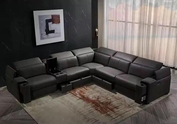 Giường thông minh kết hợp sofa chất liệu da thật cao cấp