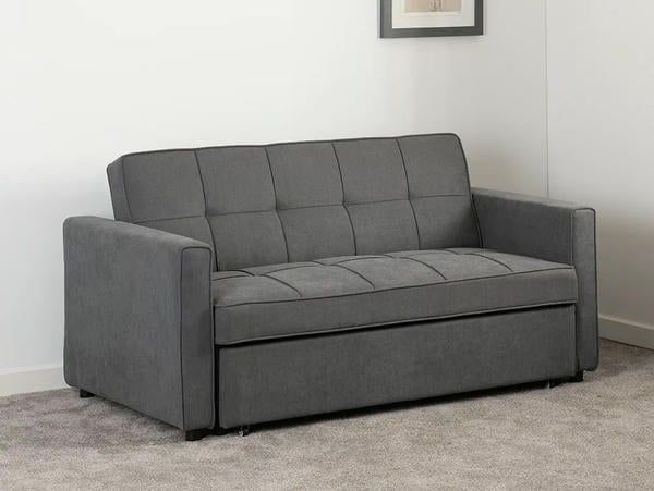 Giường thông minh kết hợp sofa vải bố có bề mặt thô và chắc chắn