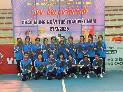 Giao lưu các câu lạc bộ Pickle Ball khối các trường đại học trên địa bàn Thành phố Hải Phòng
