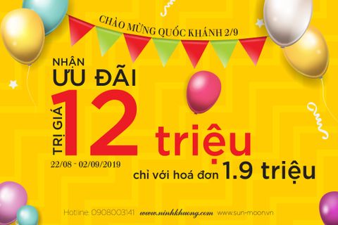 Chào mừng Quốc Khánh 2/9 - Thêu tay Ninh Khương ưu đãi đến 6 lần