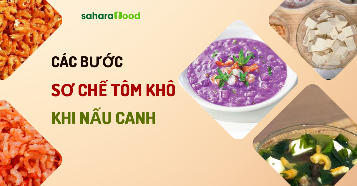 Các bước sơ chế tôm khô trước khi nấu canh