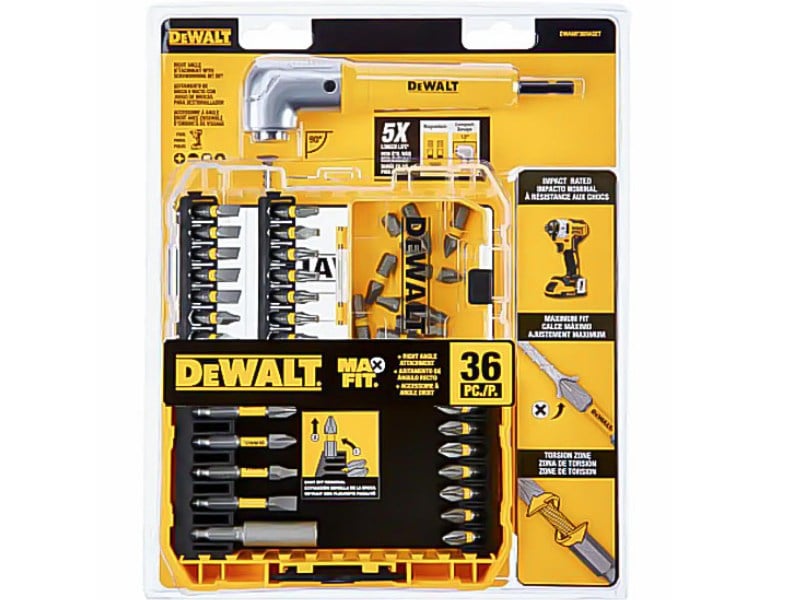 Bộ 32 mũi vít và đầu chuyển góc 90 DeWalt DWAMF36RASET