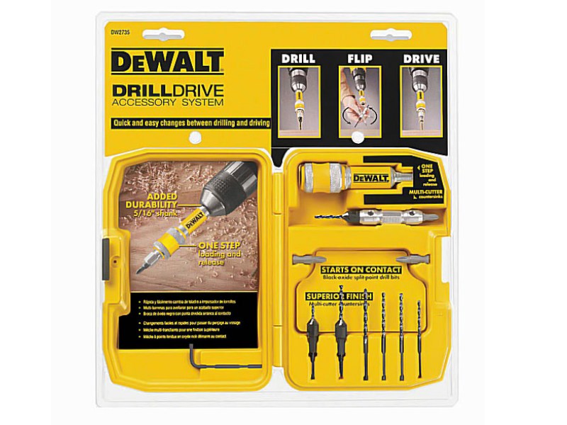Bộ mũi khoan và đầu hít nam châm 12 món DeWalt DW2735P