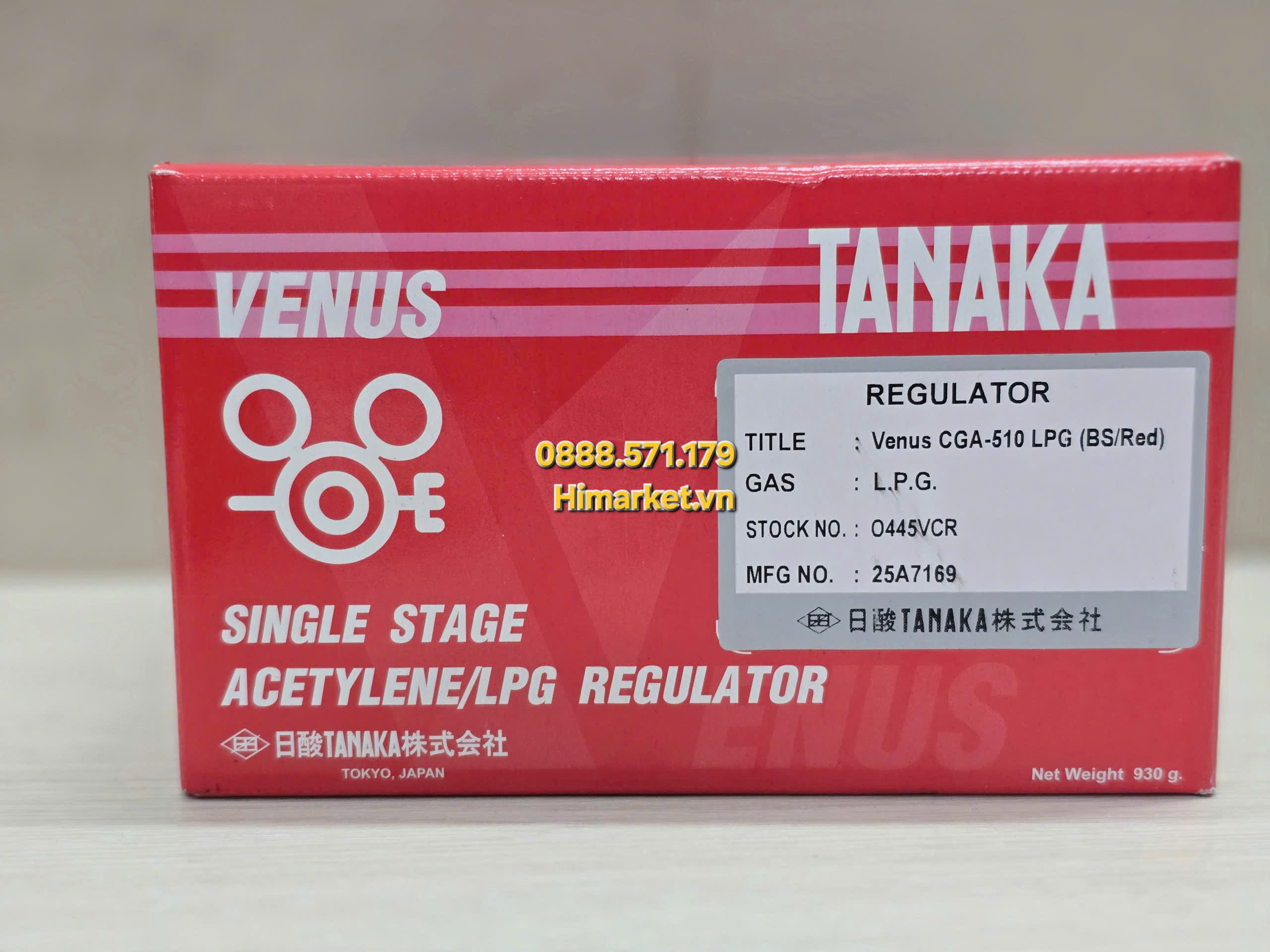 Thân đồng hồ gas Tanaka CGA-510