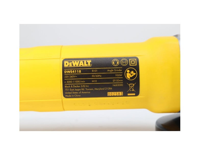 Thông số máy mài Dewalt DWE4118-B1