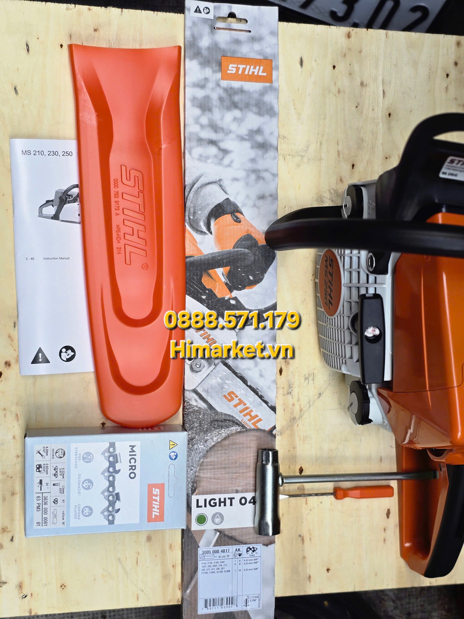 Cận cảnh động cơ máy cưa xích STIHL MS-250