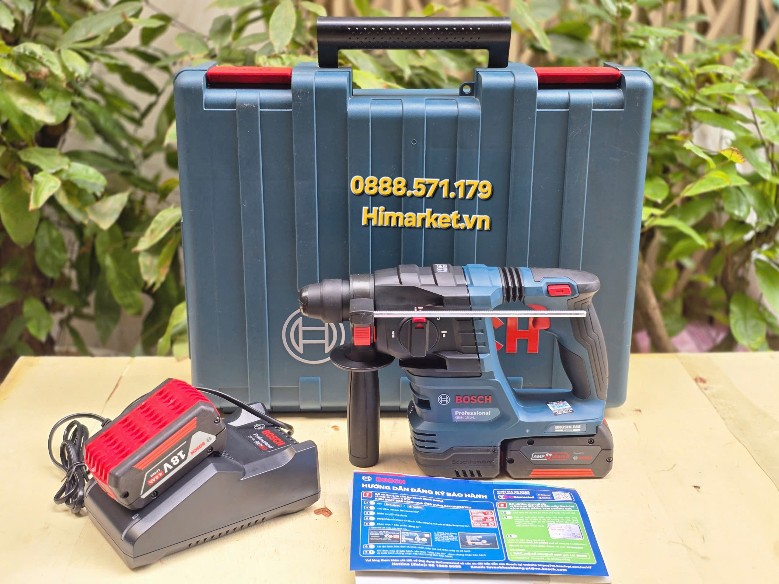 Máy khoan bê tông dùng pin Bosch GBH 185-LI tổng quan