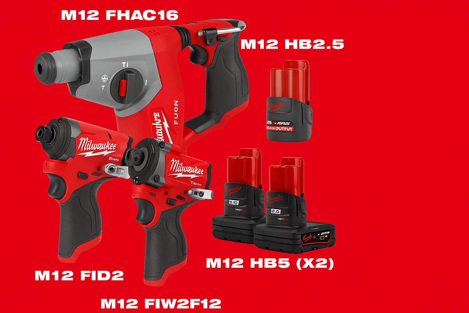 Combo Máy Khoan Milwaukee M12 FHAC16