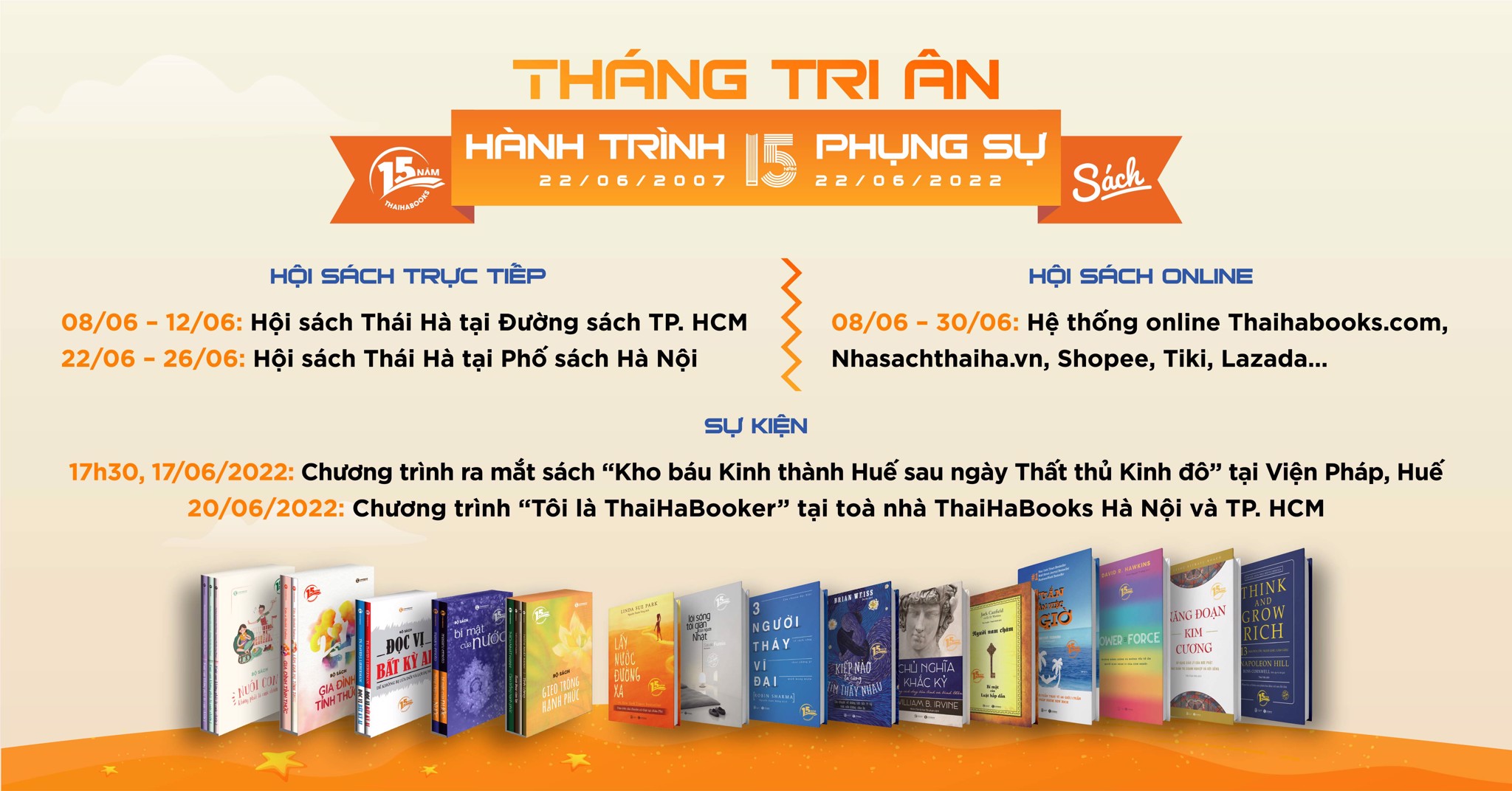 Tháng Tri Ân Mừng Sinh Nhật Thái Hà Books 15 tuổi