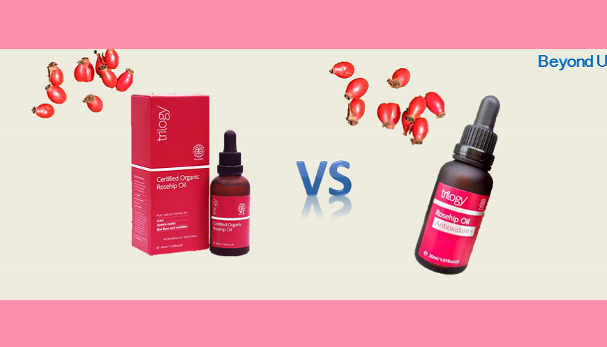 sự khác nhau giữa Trilogy Certified Organic Rosehip Oil và Trilogy Rosehip Oil Antioxidant plus