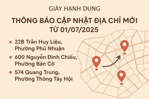 🌟 Cập nhật địa chỉ mới từ ngày 01/07/2025 – Giày Hạnh Dung thông báo đến Quý khách!