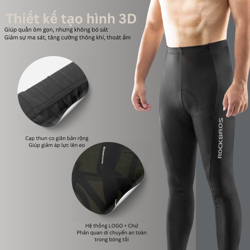 Quần bỉm đạp xe dành cho nam Rockbros RK2004